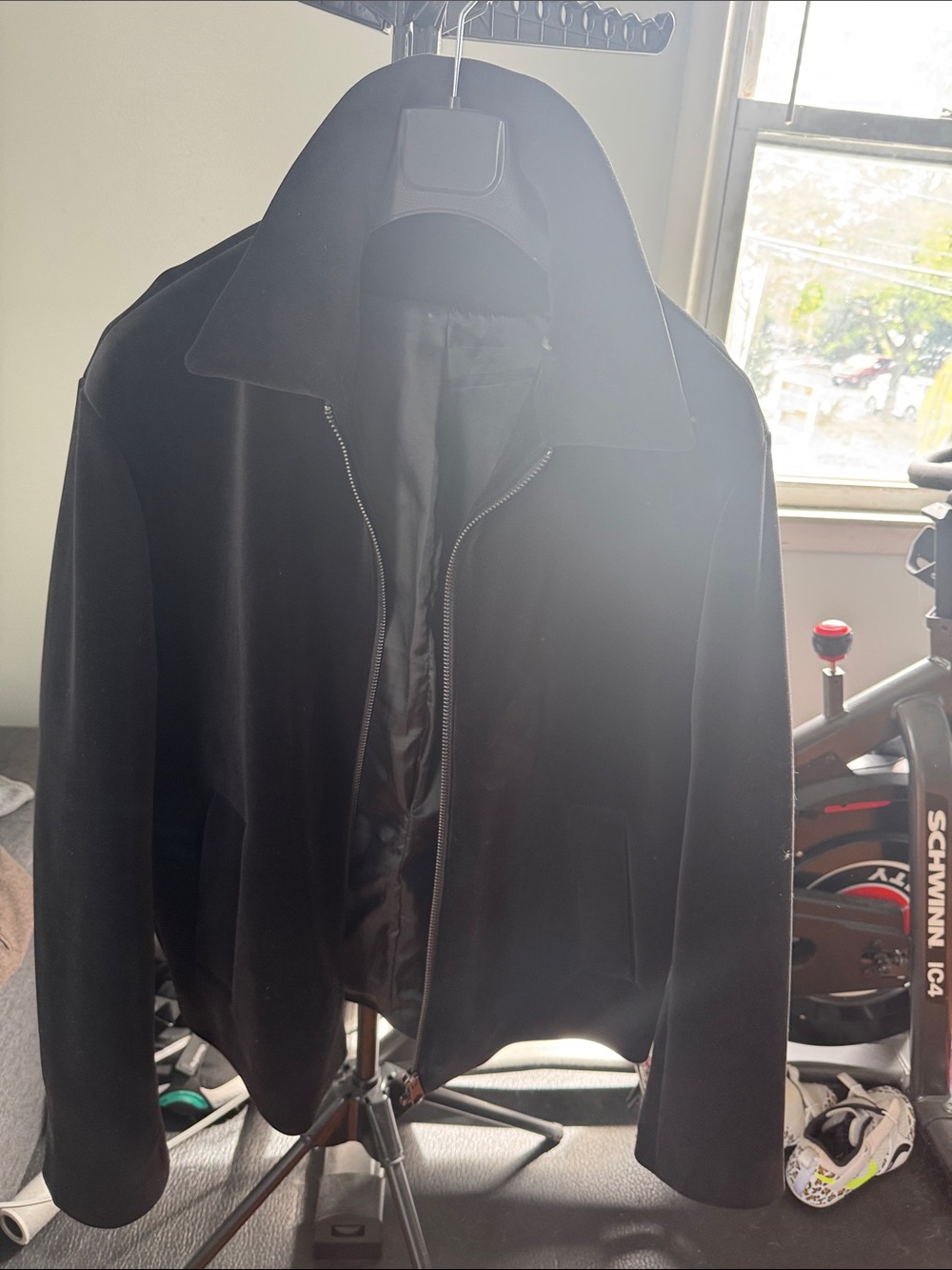 Zara Black Lightweight Zip Shirt Jacket
